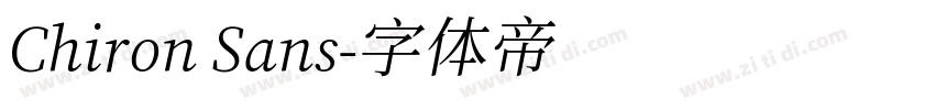 Chiron Sans字体转换